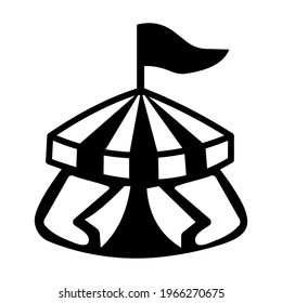 Circus tent icon isolated vector icon. High quality black style vector icon