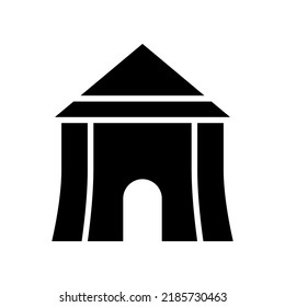circus tent icon or logo isolated sign symbol vector illustration - high quality black style vector icons
