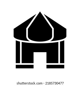 circus tent icon or logo isolated sign symbol vector illustration - high quality black style vector icons
