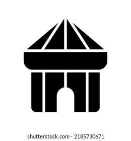 circus tent icon or logo isolated sign symbol vector illustration - high quality black style vector icons
