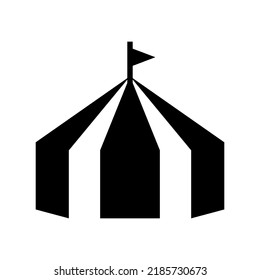 circus tent icon or logo isolated sign symbol vector illustration - high quality black style vector icons
