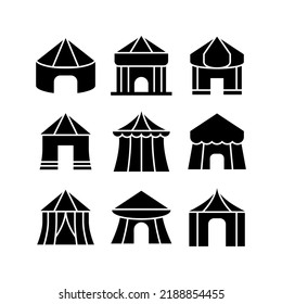 circus tent icon or logo isolated sign symbol vector illustration - high quality black style vector icons
