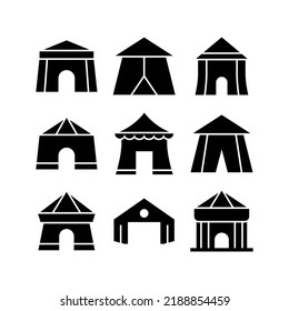 circus tent icon or logo isolated sign symbol vector illustration - high quality black style vector icons
