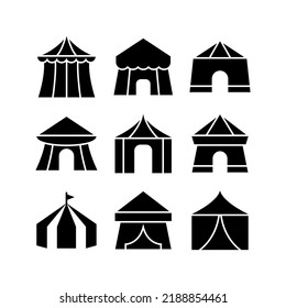 circus tent icon or logo isolated sign symbol vector illustration - high quality black style vector icons
