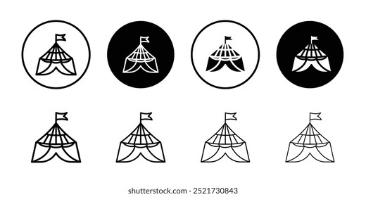 Circus tent icon logo set vector