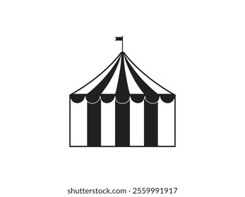 Circus tent icon  on white background, Modern  stylish circus tent  graphic design 