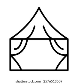 Circus tent icon Outline vector for web ui