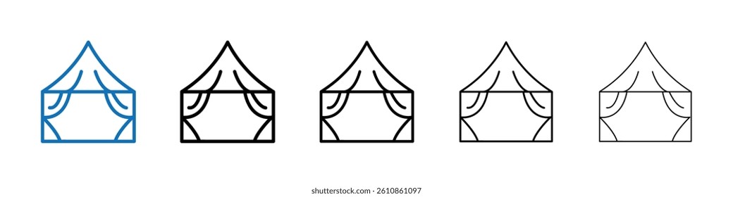 Circus tent icon Outline vector logo for web ui
