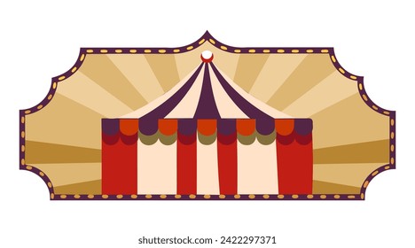 circus tent icon over white background vector illustration.