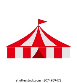 conjunto de iconos de carpa de circo, símbolo del conjunto de vectores de carpa de circo