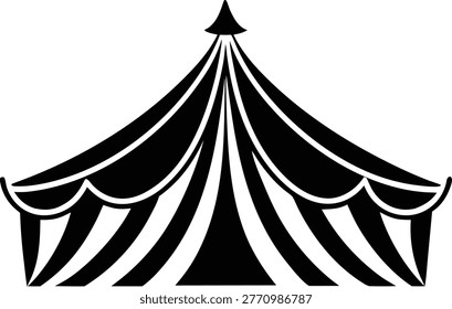 Circus tent icon silhouette vector