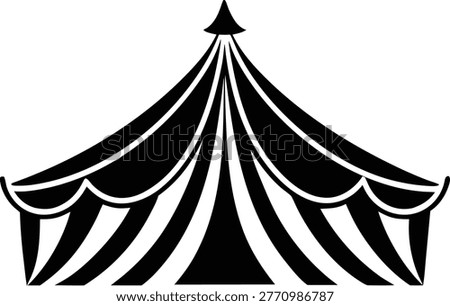 Circus tent icon silhouette vector