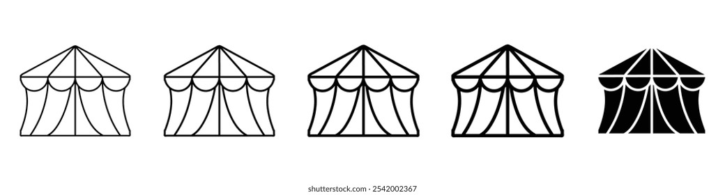 Icono de carpa de circo Ilustración de contorno simple