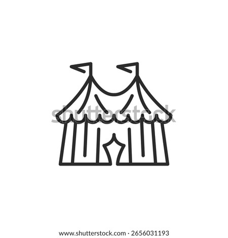 Circus tent icon. Simple circus tent icon for social media, app and web design. Vector illustration