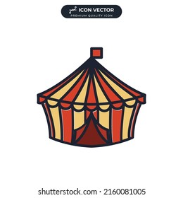circus tent icon symbol template for graphic and web design collection logo vector illustration
