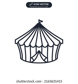 circus tent icon symbol template for graphic and web design collection logo vector illustration