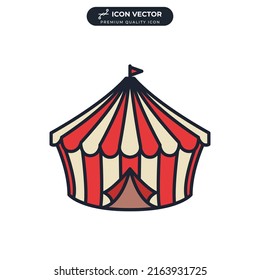 circus tent icon symbol template for graphic and web design collection logo vector illustration