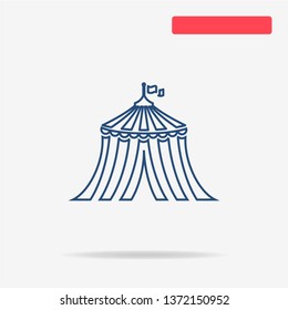 Circus tent icon. Vector concept illustration for design.