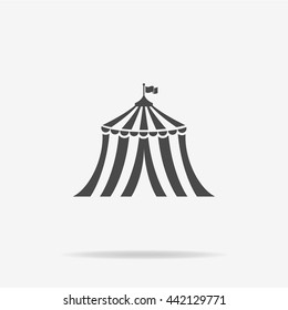 Circus tent icon. Vector concept illustration for design.