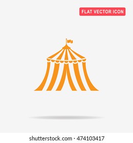 Circus tent icon. Vector concept illustration for design.