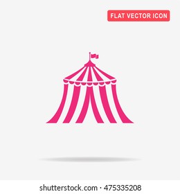 Circus tent icon. Vector concept illustration for design.