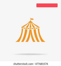 Circus tent icon. Vector concept illustration for design.