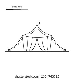 Circus Tent Icon Vector Design.