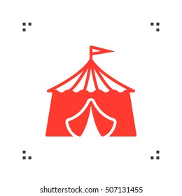 circus tent icon vector, filled flat sign, solid colorful pictogram isolated on white, logo illustration