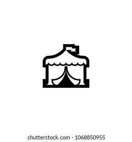 Circus tent icon. Vector illustration