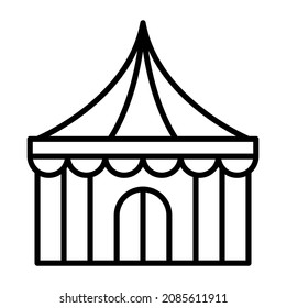 Circus Tent icon vector image. Can also be used for web apps, mobile apps and print media.