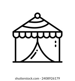 circus tent icon. vector line icon for your website, mobile, presentation, and logo design.