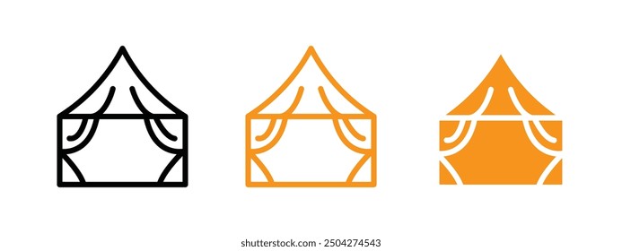 Circus tent icon web design in vector