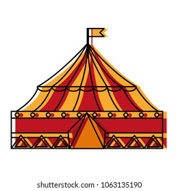 circus tent isolated icon