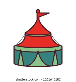 circus tent isolated icon