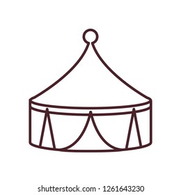 circus tent isolated icon
