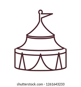 circus tent isolated icon