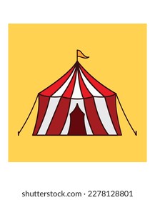 circus tent isolated icon isolated 