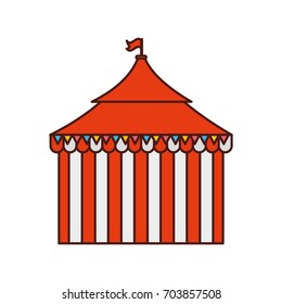circus tent isolated icon