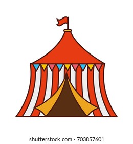 circus tent isolated icon