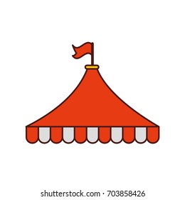 circus tent isolated icon