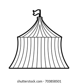 circus tent isolated icon