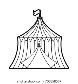 circus tent isolated icon