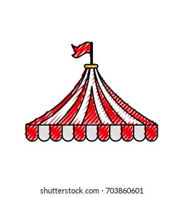 circus tent isolated icon