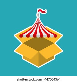 circus tent isolated icon design, vector illustration  graphic 