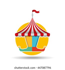 circus tent isolated icon design, vector illustration  graphic 