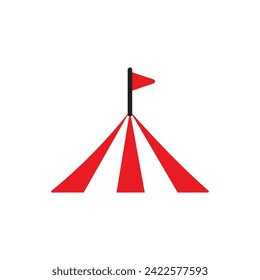 Circus Tent isolated on white background vector illustration.