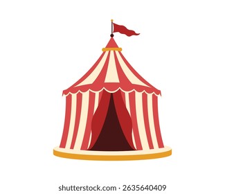 Circus tent isolated on white background