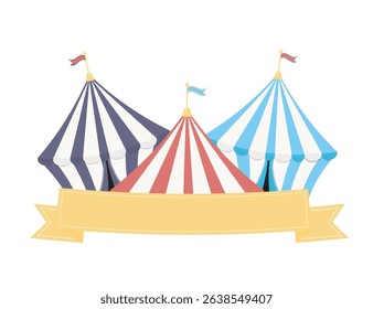 circus tent isolated on white background