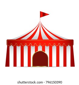 Circus Tent Isolated, vector ilustration