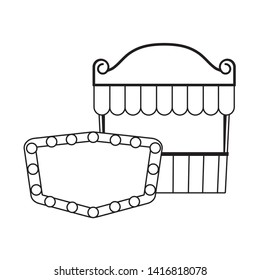 circus tent with label of lights
